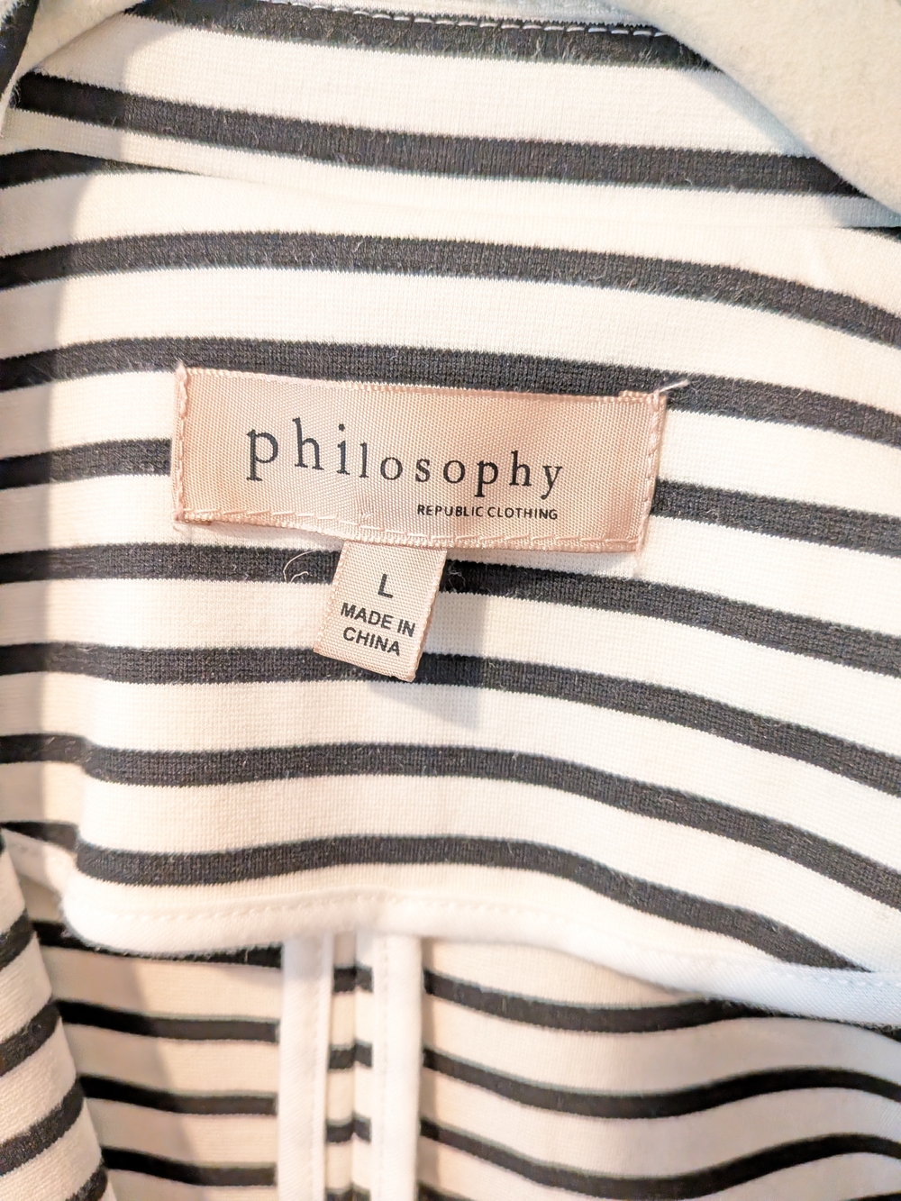 Philosophy Black & White Striped Blazer - Picture 3 of 3